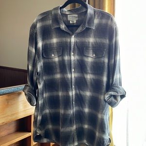 XXL Lucky Brand Gray Plaid Flannel Shirt